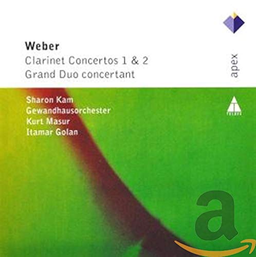 Weber , Carl Maria von - Clarinet Concertos 1 & 2 / Grand Duo Concertant (Kam, Gewandhausorchester, Masur, Golan)