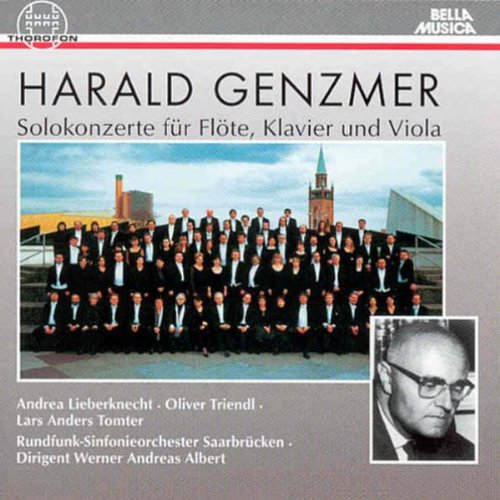 Genzmer , Harald - Solokonzerte für Flöte, Klavier und Viola (Lieberknecht, Triendl, Tomter, Albert)