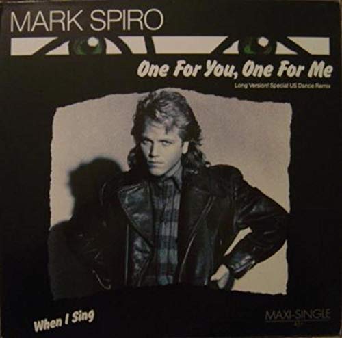 Spiro , Mark - One For You, One For Me (US Dance Remix) (12'') (Maxi) (Vinyl)