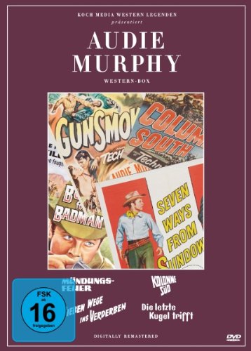 DVD - Audie Murphy Western-Box (Dieben Wege ins Verderben, Die letzte Kugel trifft, Kolonne Süd, Mündungsfeuer) (Remastered) (Koch Media Western Legenden)