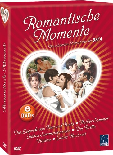 DVD - Romantische Momente/Die schönsten Liebesfilme (Die Legende von Paul und Paula/Heisser Sommer/Sieben Sommersprossen/Der Dritte/Hostess/Grüne Hochzeit)