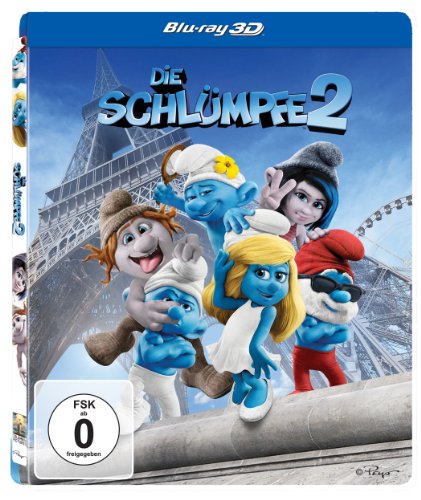  - Die Schlümpfe 2 (3D Steelbook mit Lenticular Cover / Limitiert und exklusiv bei Amazon.de) [3D Blu-ray]