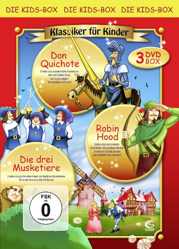  - Klassiker für Kinder 2 - Boxset mit 3 Filmen (Robin Hood, Don Quichote, Die 3 Musketiere) [3 DVDs]