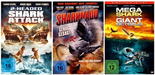  - DIE HAI - COLLECTION ( Sharknado - 2 Headed Shark Attack - Mega Shark vs Giant Octopus ) [3 DVDs]