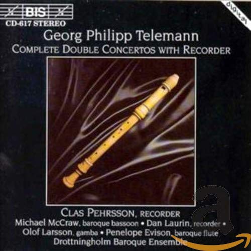 Telemann , Georg Philipp - Complete Double Concertos With Recorder (Pehrsson, McCraw, Laurin, Larsson, Evison, Drottningholm Baroque Ensemble)