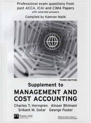  - Management and Cost Accounting Professional Question Supplem