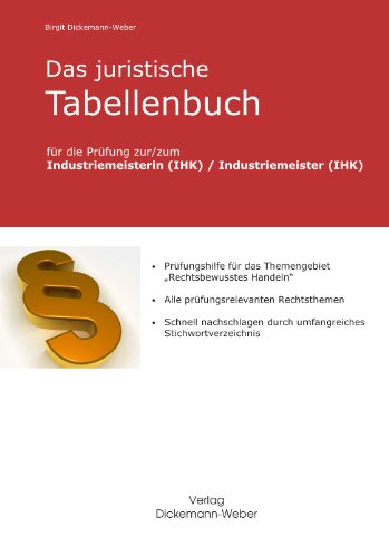  - Dickemann-Weber, B: Das juristische Tabellenbuch für die