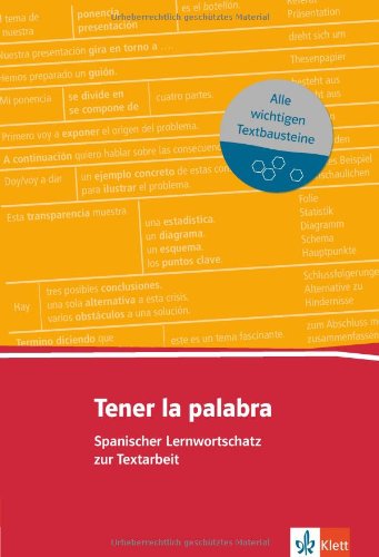  - Tener la palabra. Lernwortschatz zur Textarbeit (A2-B2)