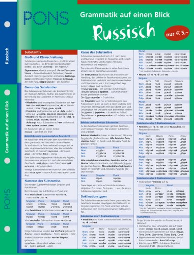  - PONS Grammatik auf einen Blick. Russisch