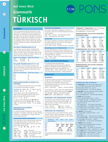  - PONS Grammatik auf einen Blick. Türkisch