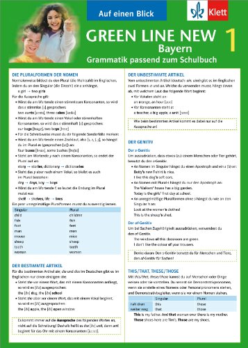  - Green Line New Bayern 1 Grammatik passend zum Schulbuch