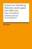  - Erzählungen, Fabeln, Reden: Mittelhochdeutsch/Neuhochdeutsch