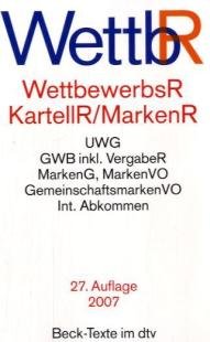  - Wettbewerbsrecht (WettbR) und