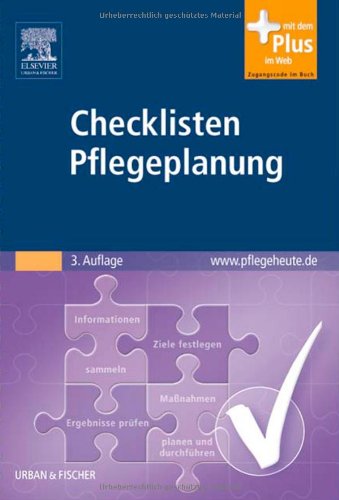  - Checklisten Pflegeplanung: mit www.pflegeheute.de-Zugang