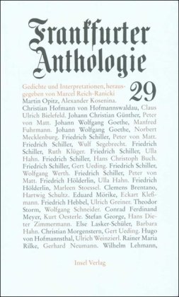 Reich-Ranicki, Marcel (HG) - Frankfurter Anthologie. Gedichte und Interpretationen: Neunundzwanzigster Band: 29