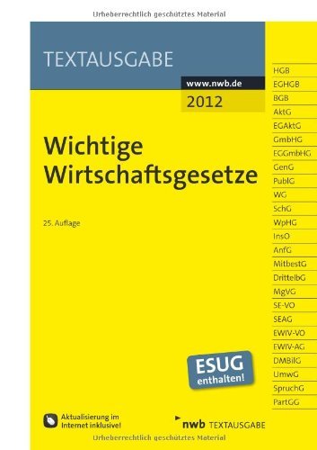  - Wichtige Wirtschaftsgesetze