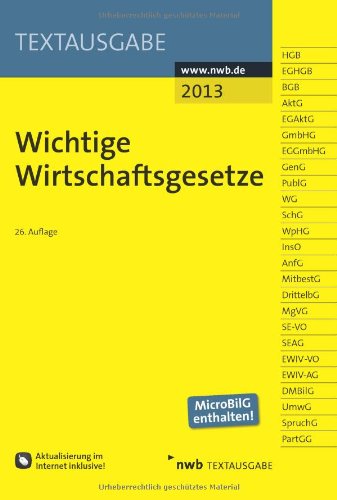  - Wichtige Wirtschaftsgesetze