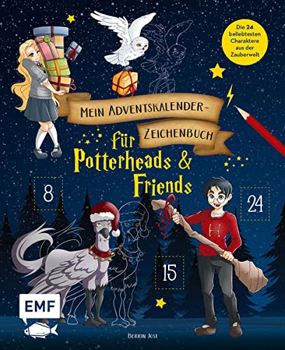 Jost, Berrin - Mein Adventskalender-Zeichenbuch - Weihnachten für Potterheads: Die 24 beliebtesten Charaktere aus der Zauberwelt