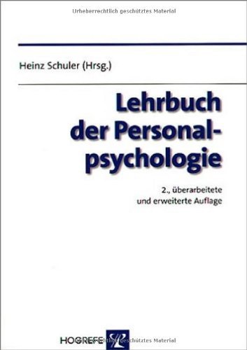  - Lehrbuch der Personalpsychologie