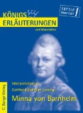  - Erläuterungen und Dokumente zu Gotthold Ephraim Lessing:  Minna von Barnhelm