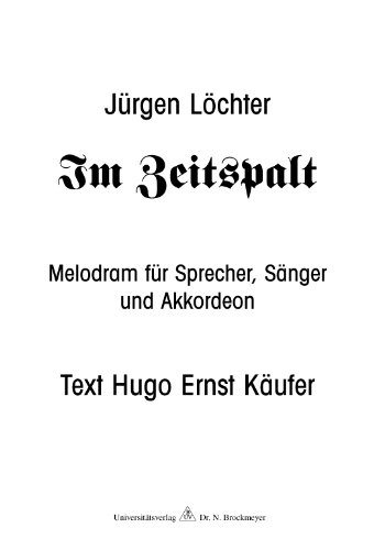 Käufer, Hugo Ernst - Hoffnung ist...: Liederzyklus für Bariton und Akkordeon