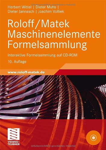  - Roloff/Matek Maschinenelemente Formelsammlung