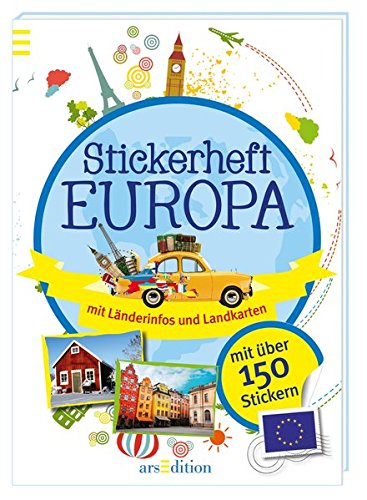  - Stickerheft Europa: mit Länderinfos und Landkarten