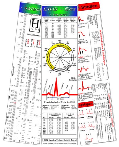  - EKG Lineal -select-: EKG-Lineal + EKG-Werte Karte + Infarkt-Stadien