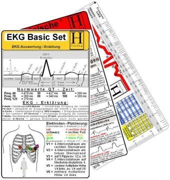  - EKG Basic Set: EKG-Lineal + Herzrhythmusstör. + EKG Karte